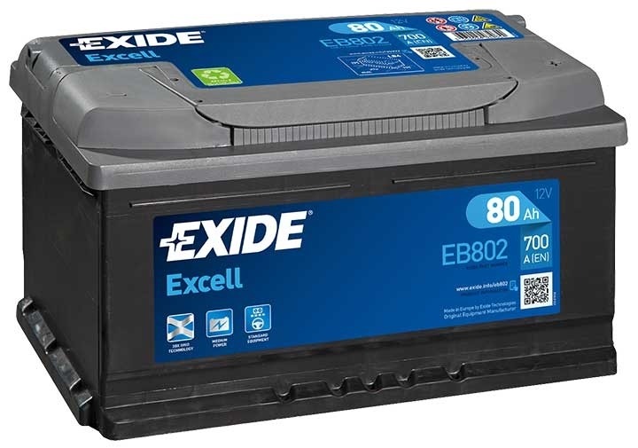 Autobatterie 80Ah/700A Exide Excell EB802 – FH Herren AG